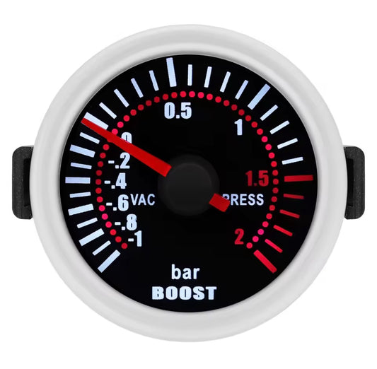 Reloj medidor de presión de turbo análogo 52 mm