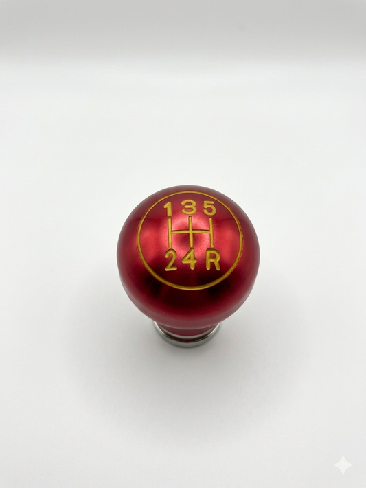 Pomo metálico color Rojo caja quinta reversa derecha