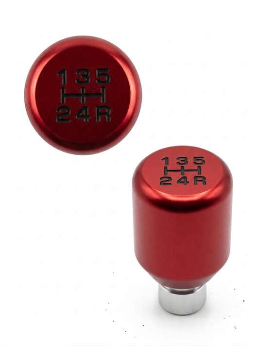 Pomo para palanca de cambios Metálico color rojo letras negras